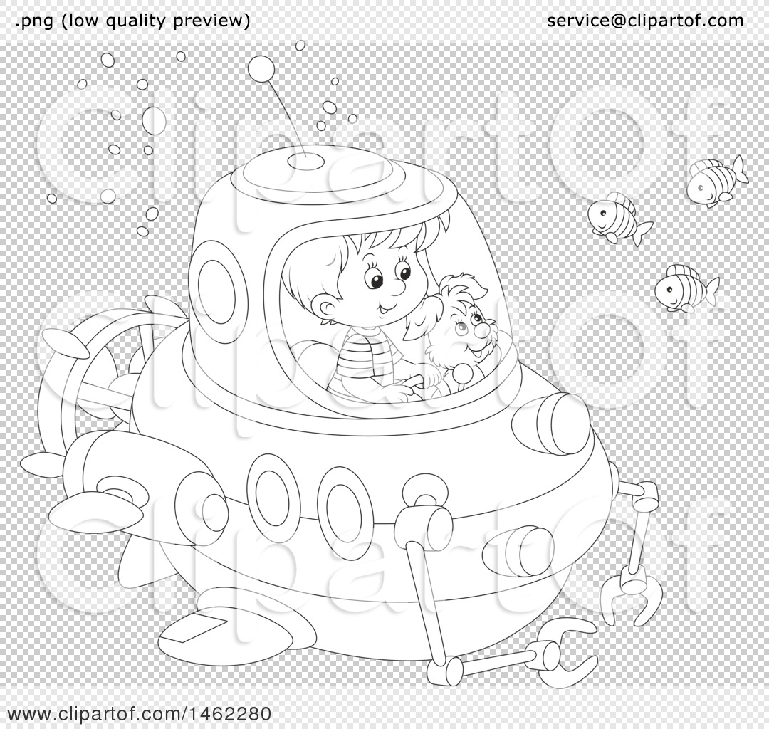 1080x1024 Clipart Of A Black And White Happy Dog And Boy Exploring