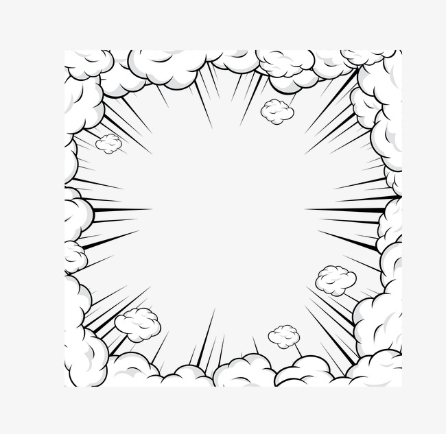 650x633 Hand Drawn Cartoon Cloud Explosion, Hand Painted, Cartoon, Cloud