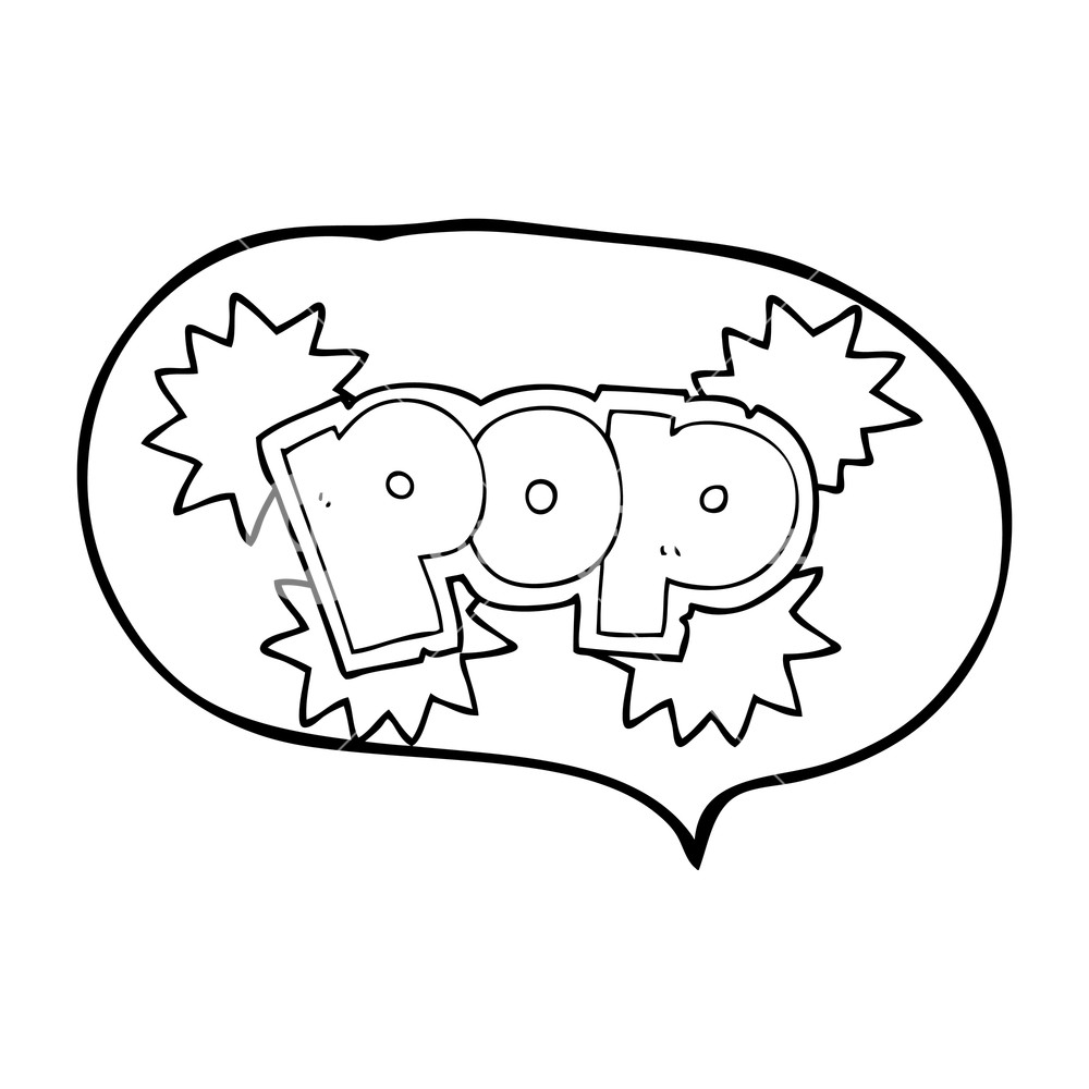 1000x1000 Freehand Drawn Speech Bubble Cartoon Pop Explosion Symbol Royalty