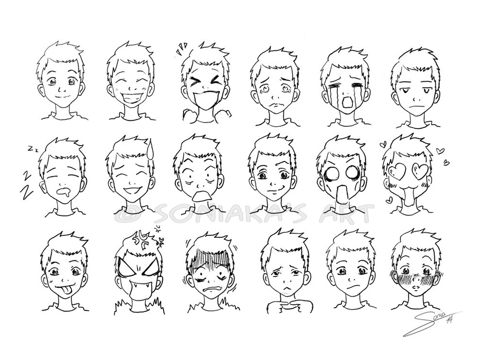 1024x746 Manga Facial Expressions By Soniaka