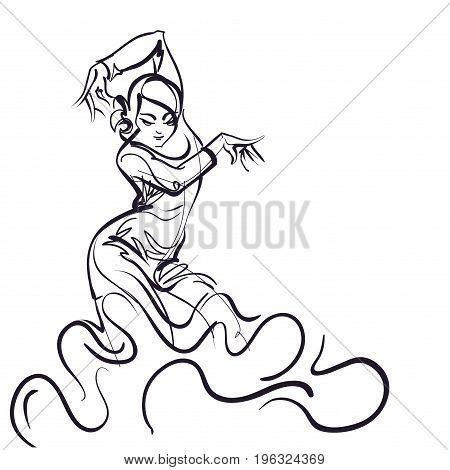 450x470 Flamenco Dancer Holding Impressive Vector Amp Photo Bigstock