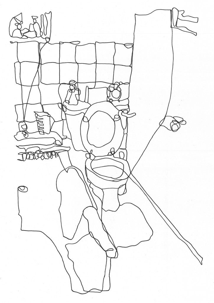 724x1024 Blind Contour Drawing (Also Called Pure Contour Drawing