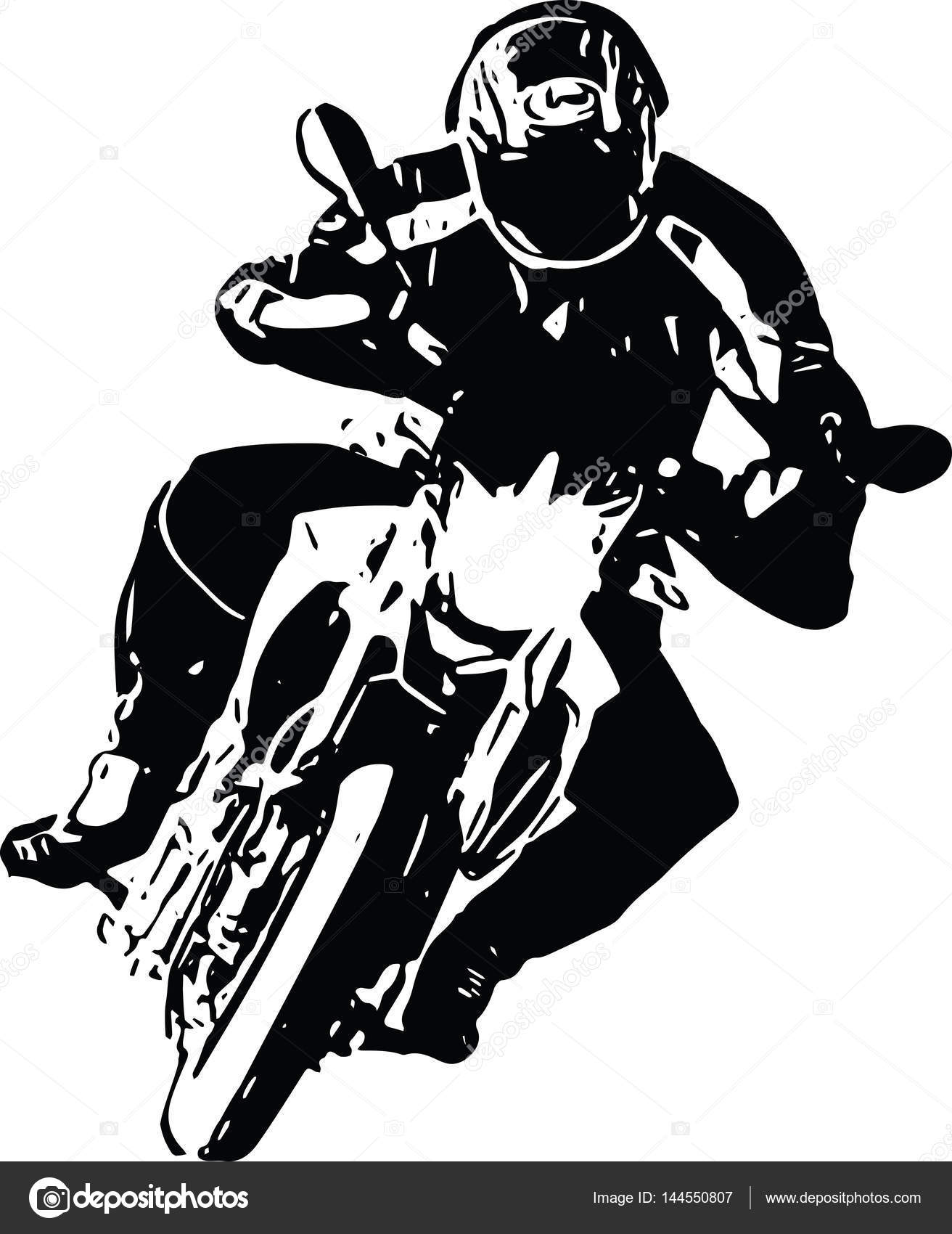 1312x1700 Extreme Abstract Motocross Racer By Motorcycle Stock Vector