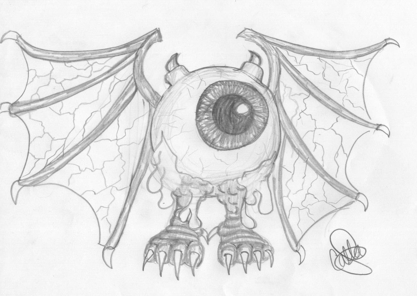 1328x944 Flying Eyeball By Crazyscorpio