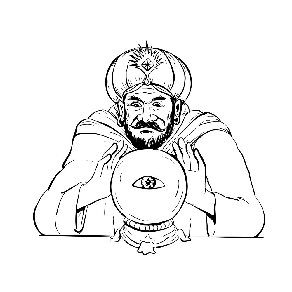 1000x1000 Fortune Teller Crystal Ball Drawing On Behance