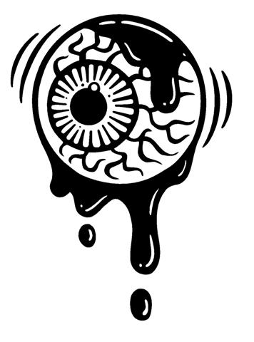 356x480 Bloody Eyeball Decal Sticker