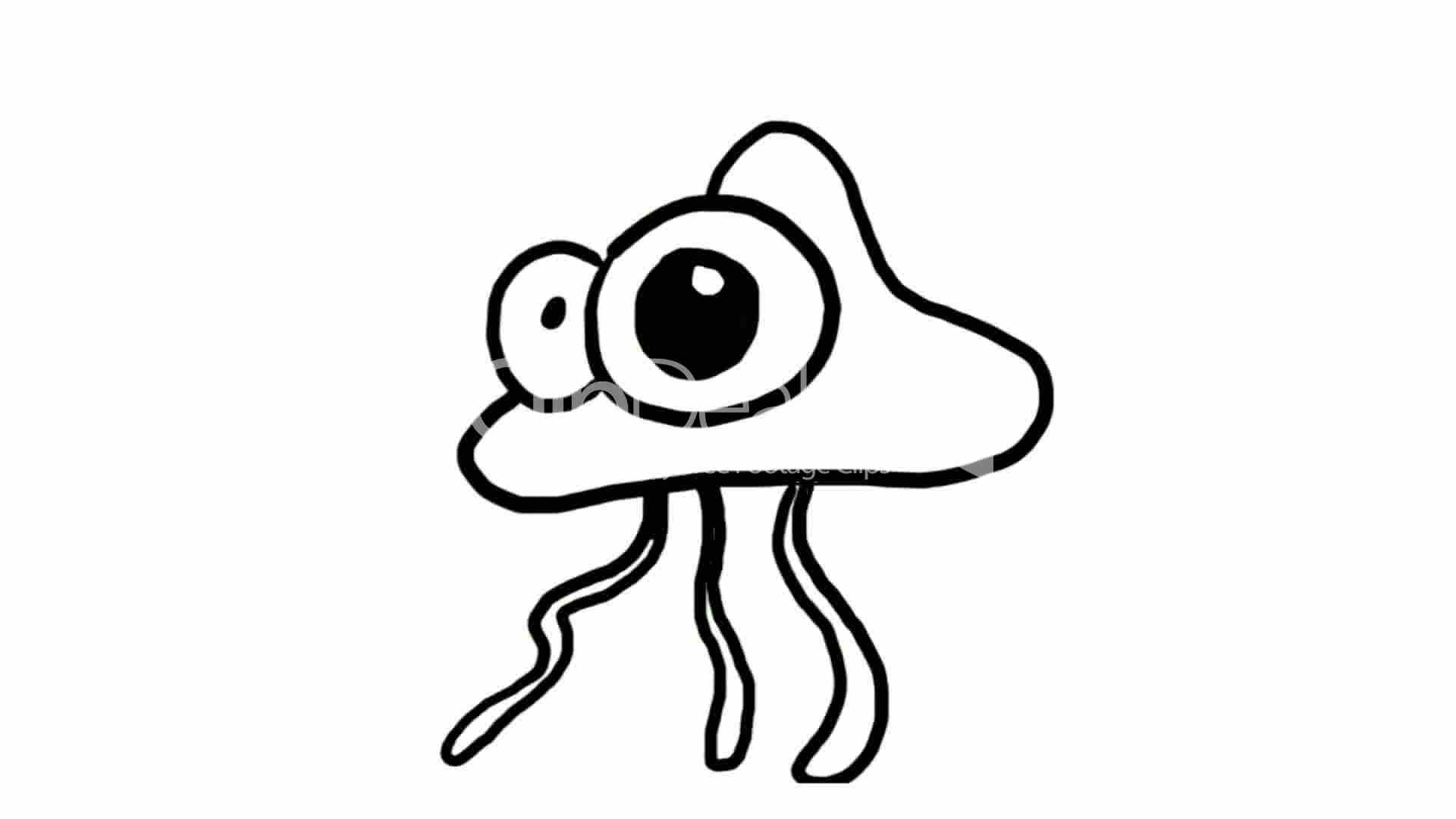 1920x1080 Stick Figure Of Octopus,squid,children Painting,hand Drawing Video