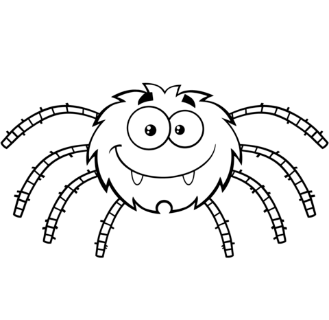 480x466 Funny Cartoon Spider Coloring Page Free Printable Coloring Pages