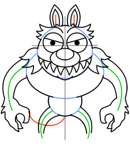 260x299 Cartoon Werewolf Step By Step Drawing Lesson