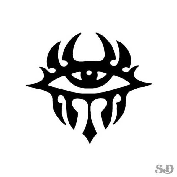599x600 Evil Crying Eye Symbol Vinyl Decal Sticker 4.25 X