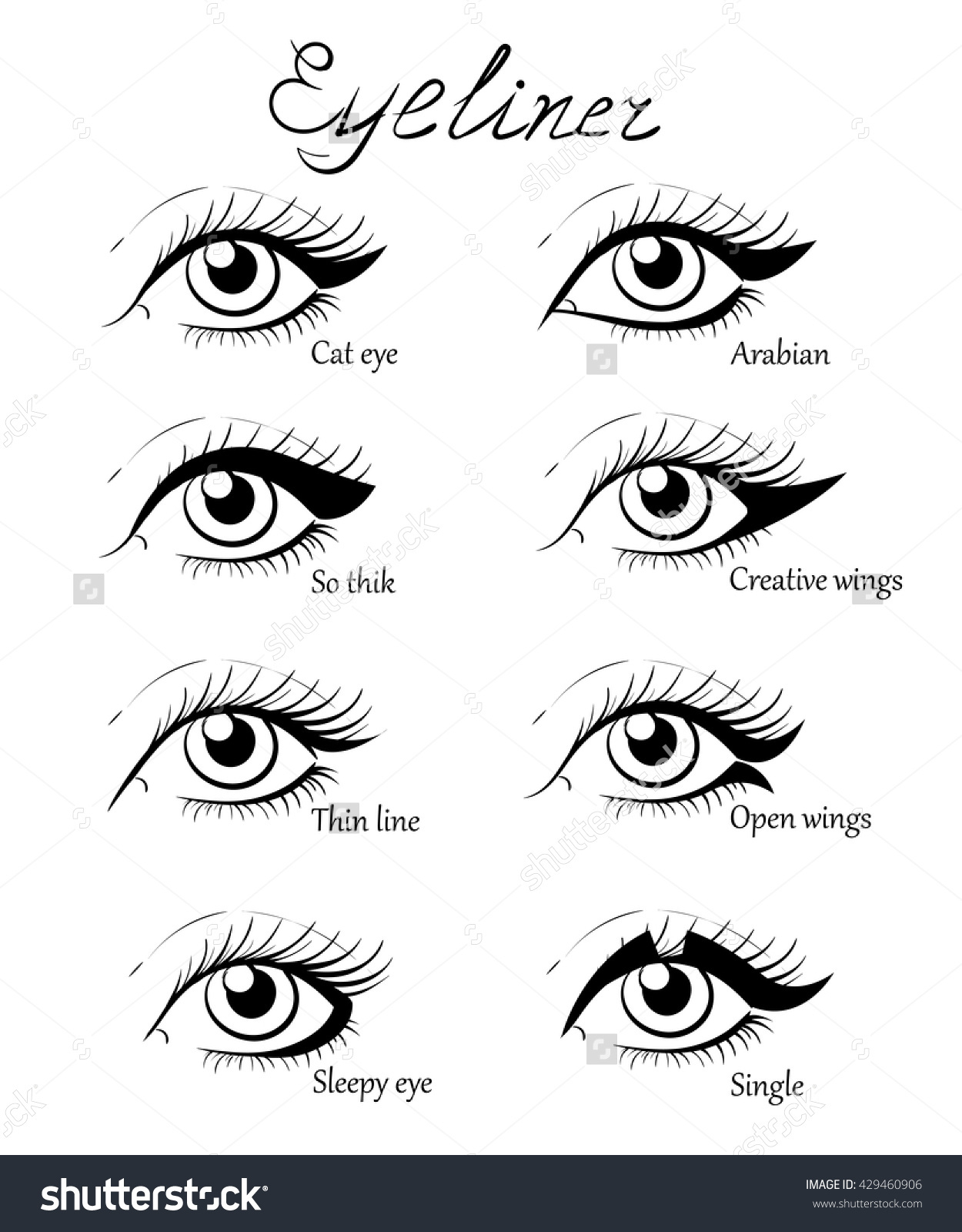 1250x1600 Different Types Of Eyes Drawing How To Draw Eye Makeup Step By