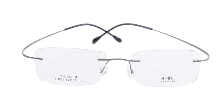 750x364 Shinu Titanium Rimless Glasses Frame Optical Prescription