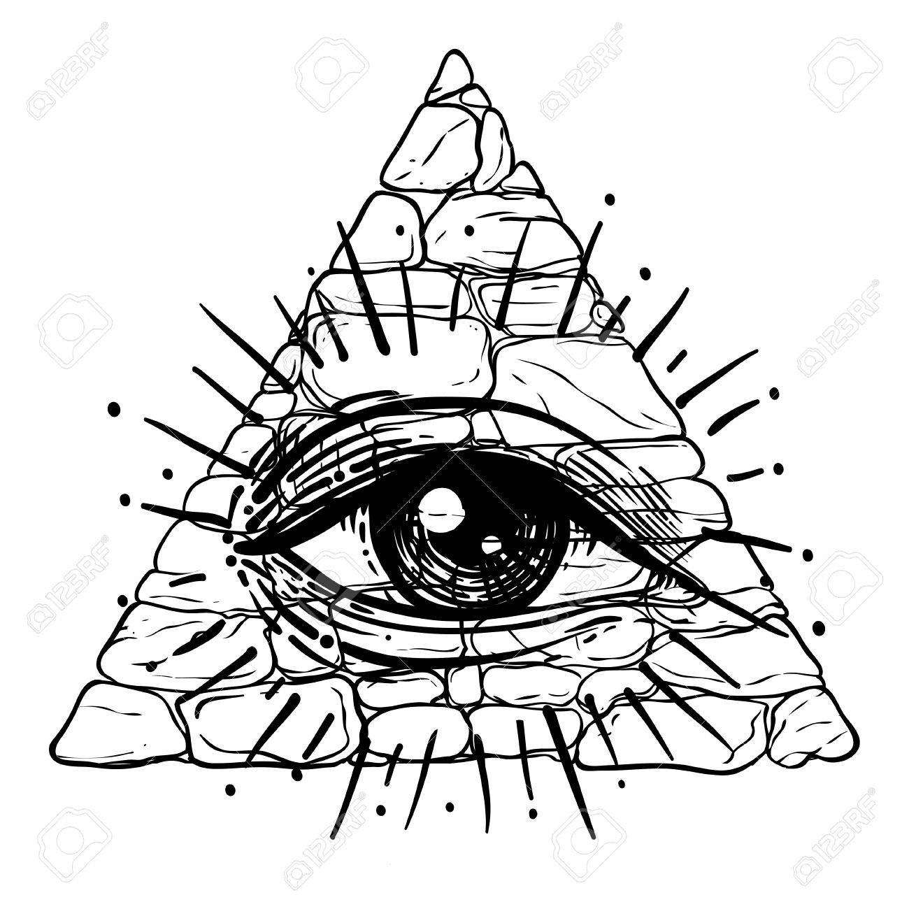 1300x1300 Eye Of Providence. Masonic Symbol. All Seeing Eye Inside Triangle