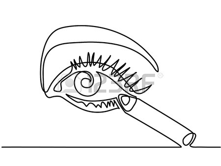 450x338 Mermaid Laying And Dreaming On The Beach. Continuous Line Drawing