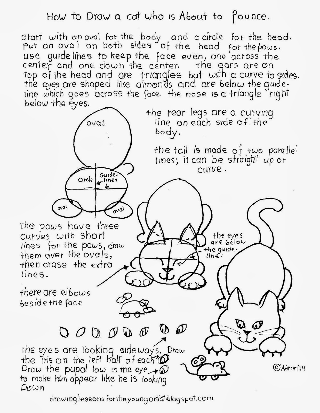 1240x1600 How To Draw Worksheets For The Young Artist How To Draw A Cat Who