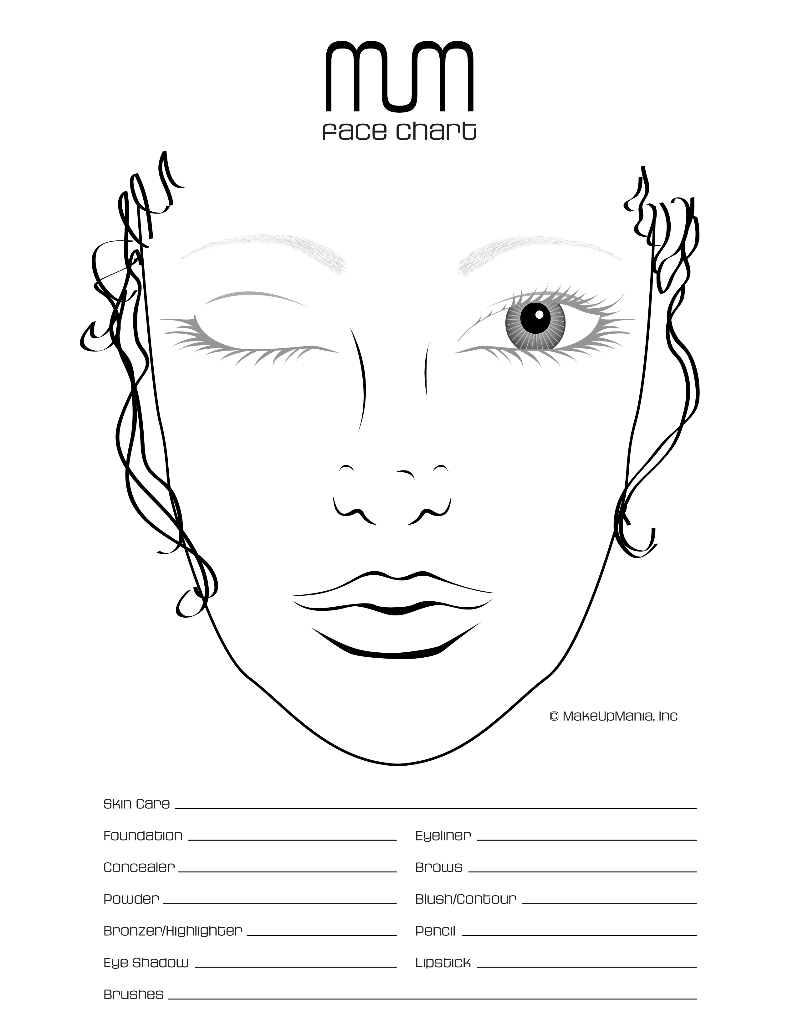 Makeup Face Chart Online Saubhaya Makeup