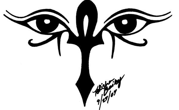 600x368 Ankh And Eyes Of Horus Tattoo By Rainbowmaker