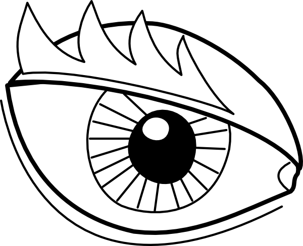 600x488 Eye Outline Clip Art
