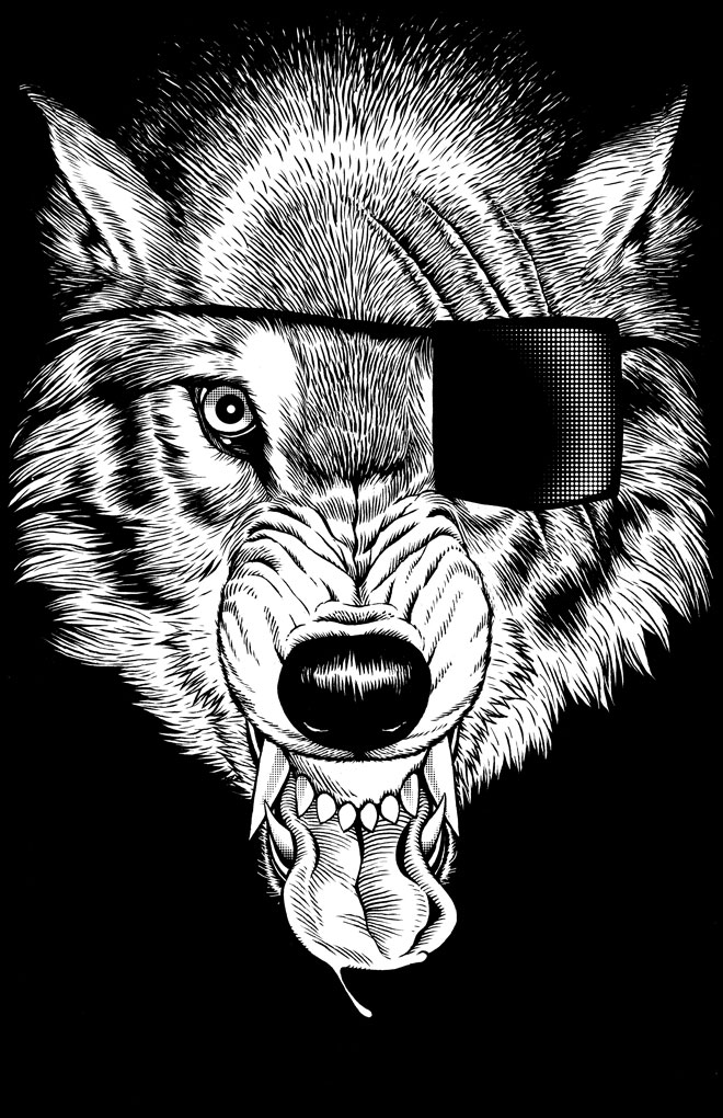 660x1020 Eye Patch Wolf (Digital Inks) By Iamrandolphwilliams