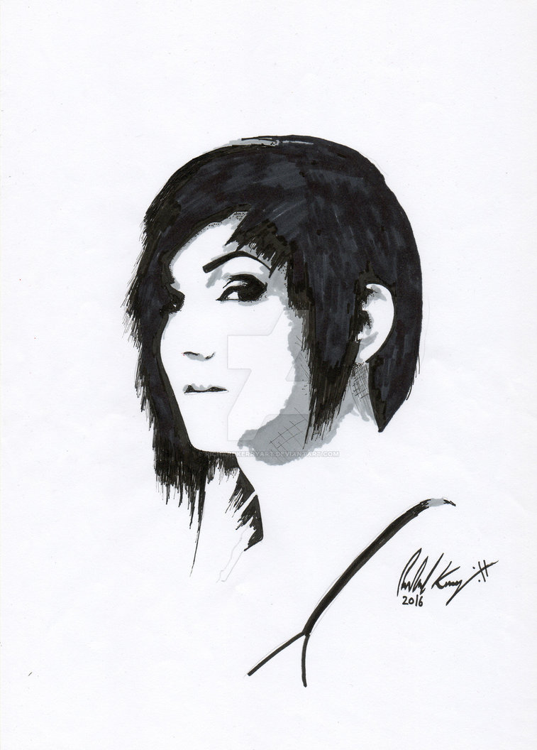 757x1056 Pen Portrait Nikki Hearts By Richardkerryart