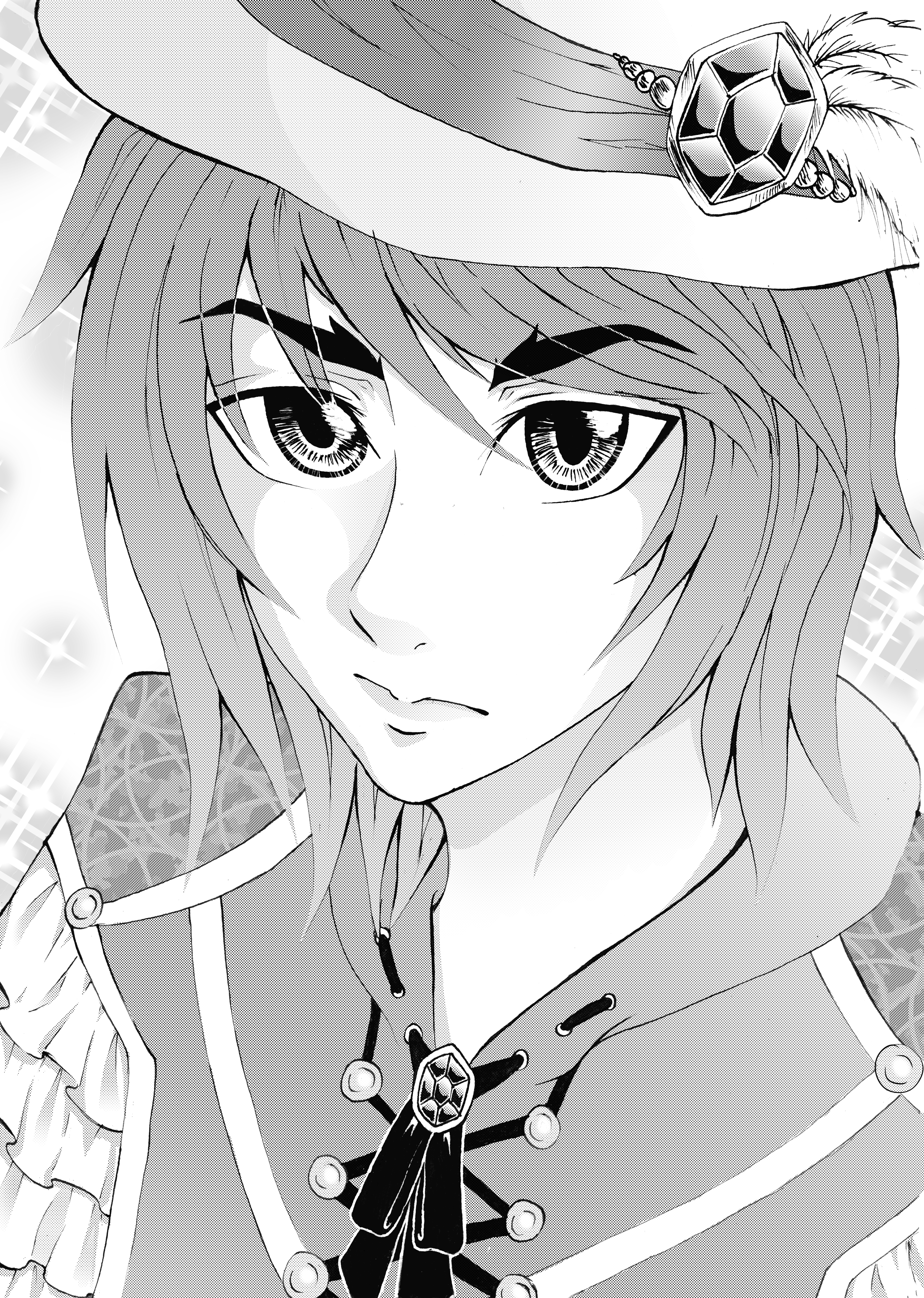 4958x6963 Calligraphy Pen Drawing With Added Screen Tones! By Jadziah