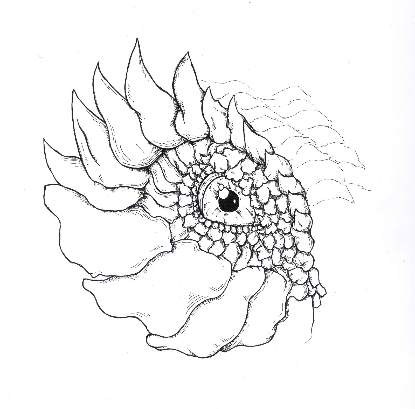 1600x1577 Dino Eye Sketch By Thefranology