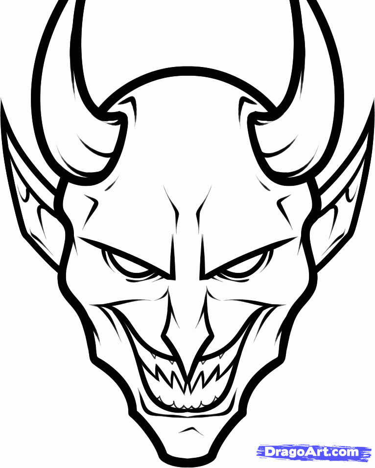 766x957 Drawn Demon Face