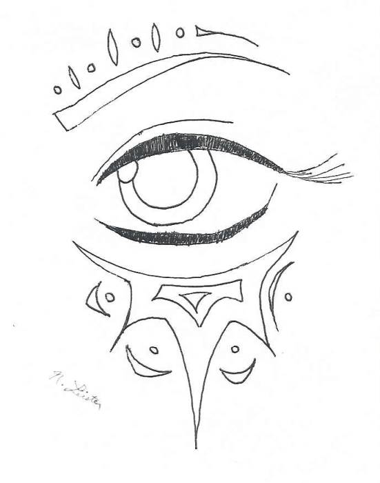 551x700 Collection Of Knee Eye Ball Tattoo N With Drawing