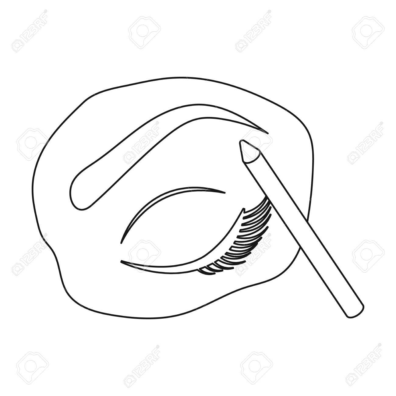 1300x1300 Painted Eyebrows Icon In Outline Style Isolated On White