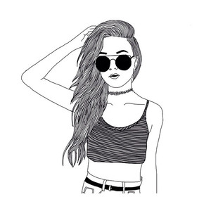 300x300 Art Girl Drawing We Heart It Marlee Art Girl, Girl