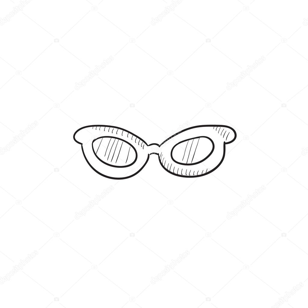 1024x1024 Eyeglasses Sketch Icon. Stock Vector Rastudio