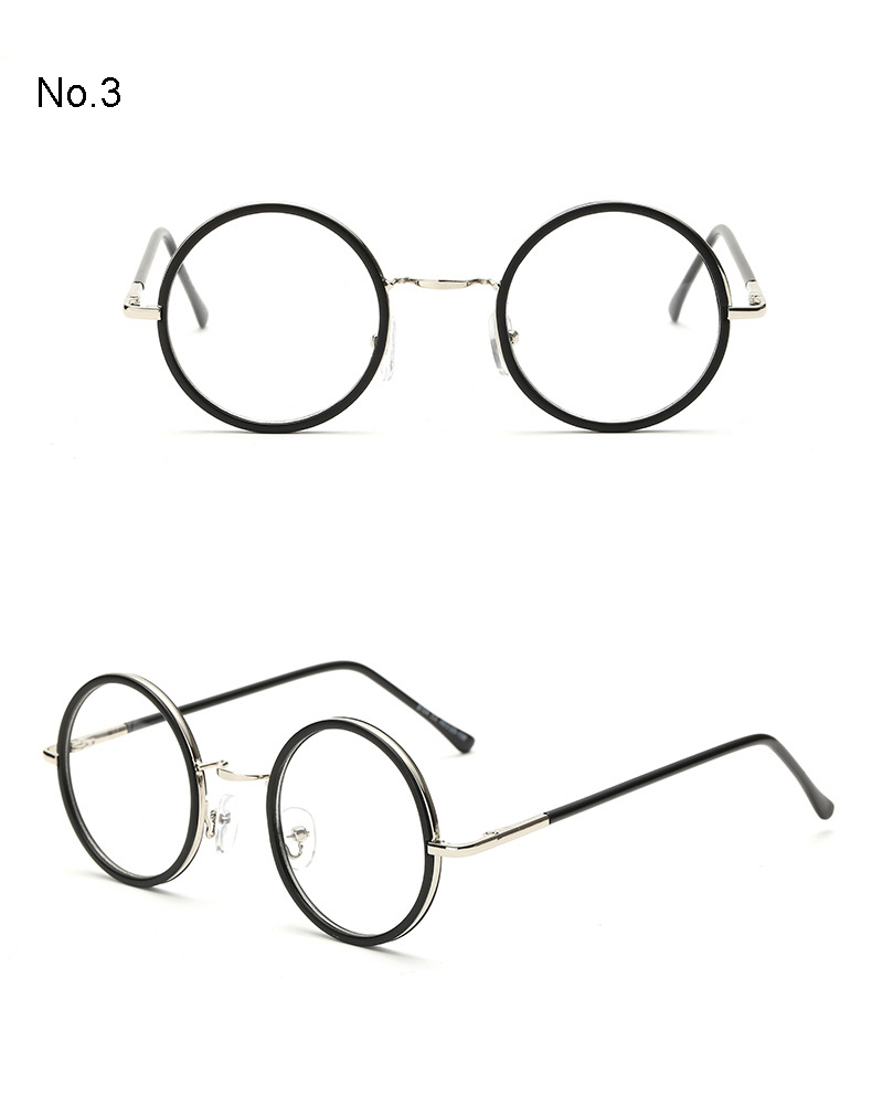 790x992 Womenmen Vintage Glasses Frame Plain Mirror Big Round Metal
