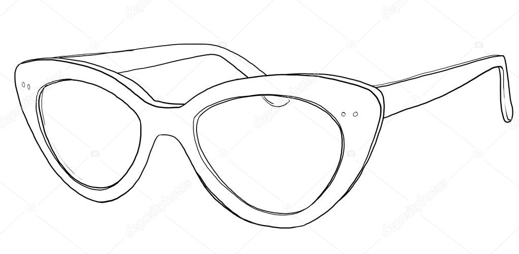 1022x501 Cat Eye Glasses Sunglasses Line Art Stock Photo Gmm2000