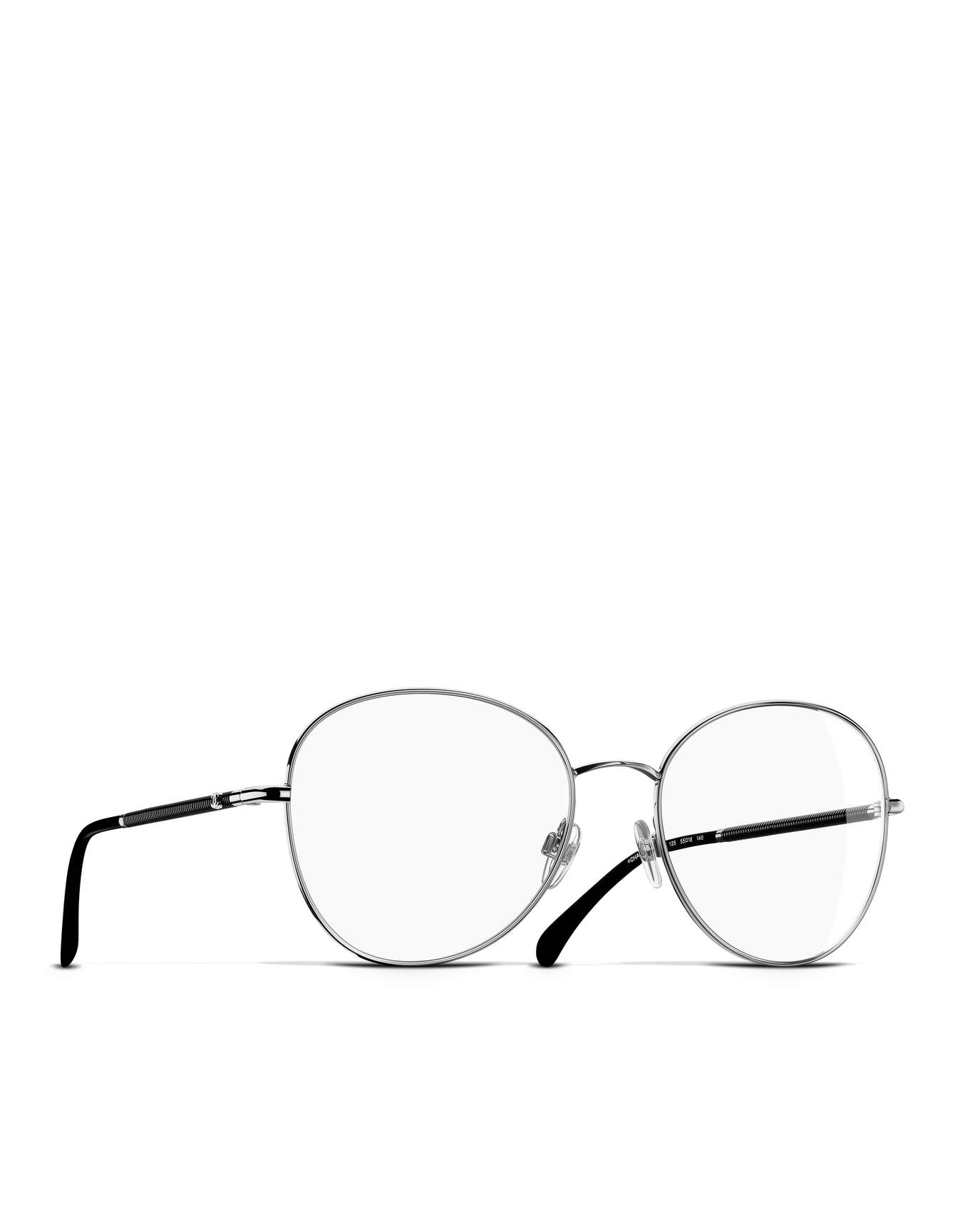 1354x1728 Round Eyeglasses, Metal Silver