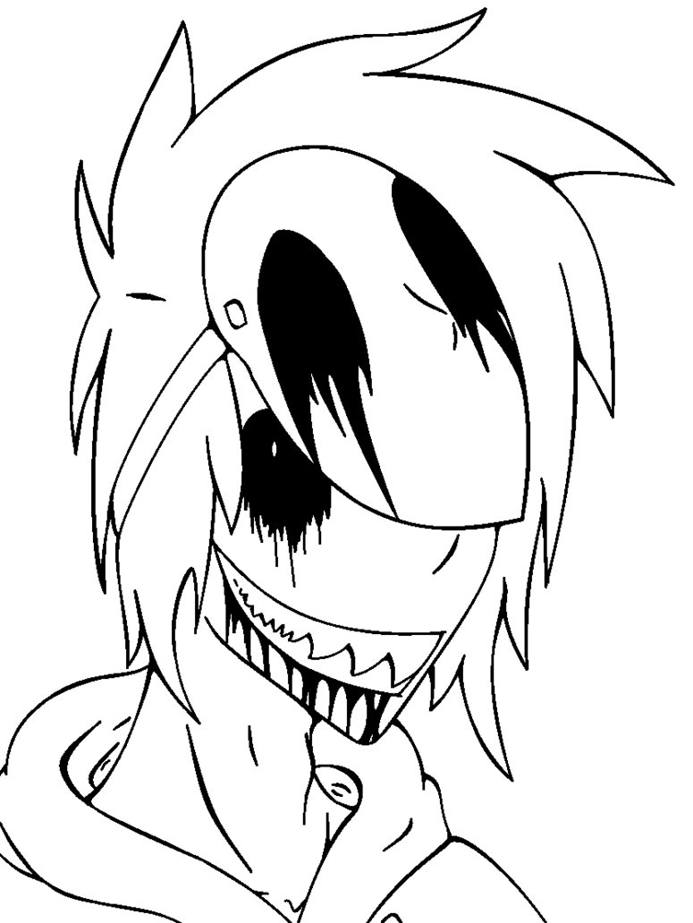 775x1032 Eyeless Jack Lineart By Demonlovingmaniac