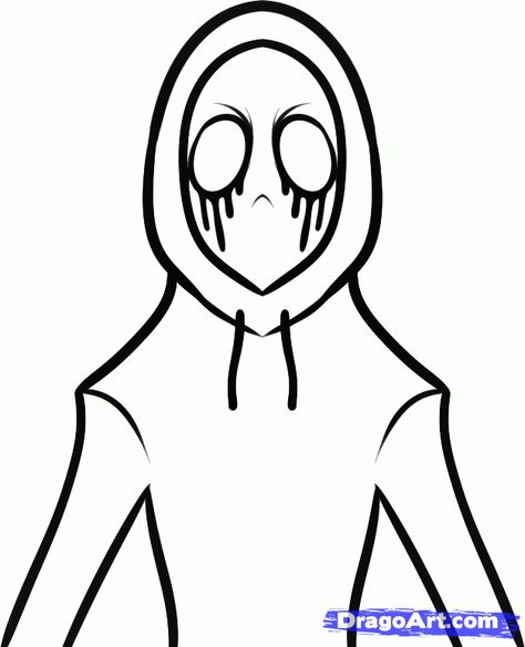 474x584 How To Draw Eyeless Jack, Eyeless Jack Step 6 How To Draw