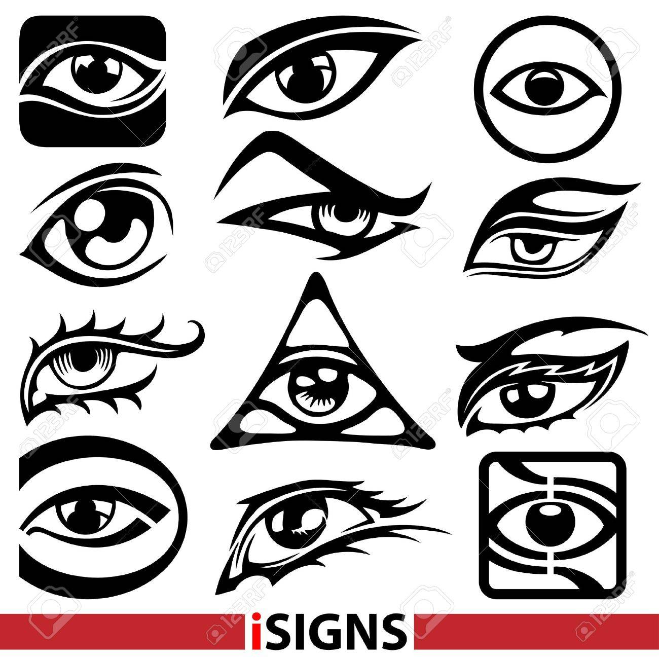 1300x1300 Eye Signs Royalty Free Cliparts, Vectors, And Stock Illustration