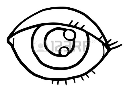 450x324 Hand Drawn, Eye, Vector Illustration, Isolated On White Royalty