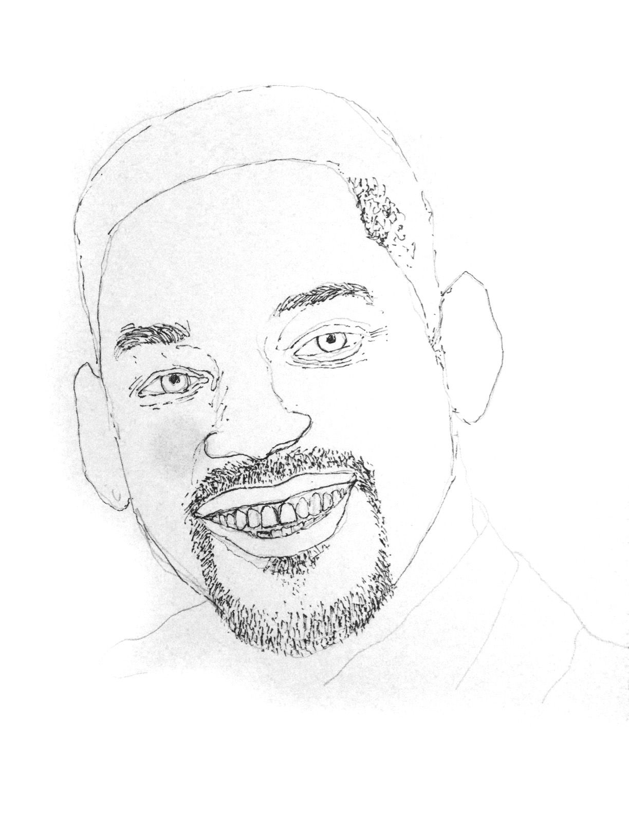 1224x1632 Drawing Will Smith Process With Description Steemit