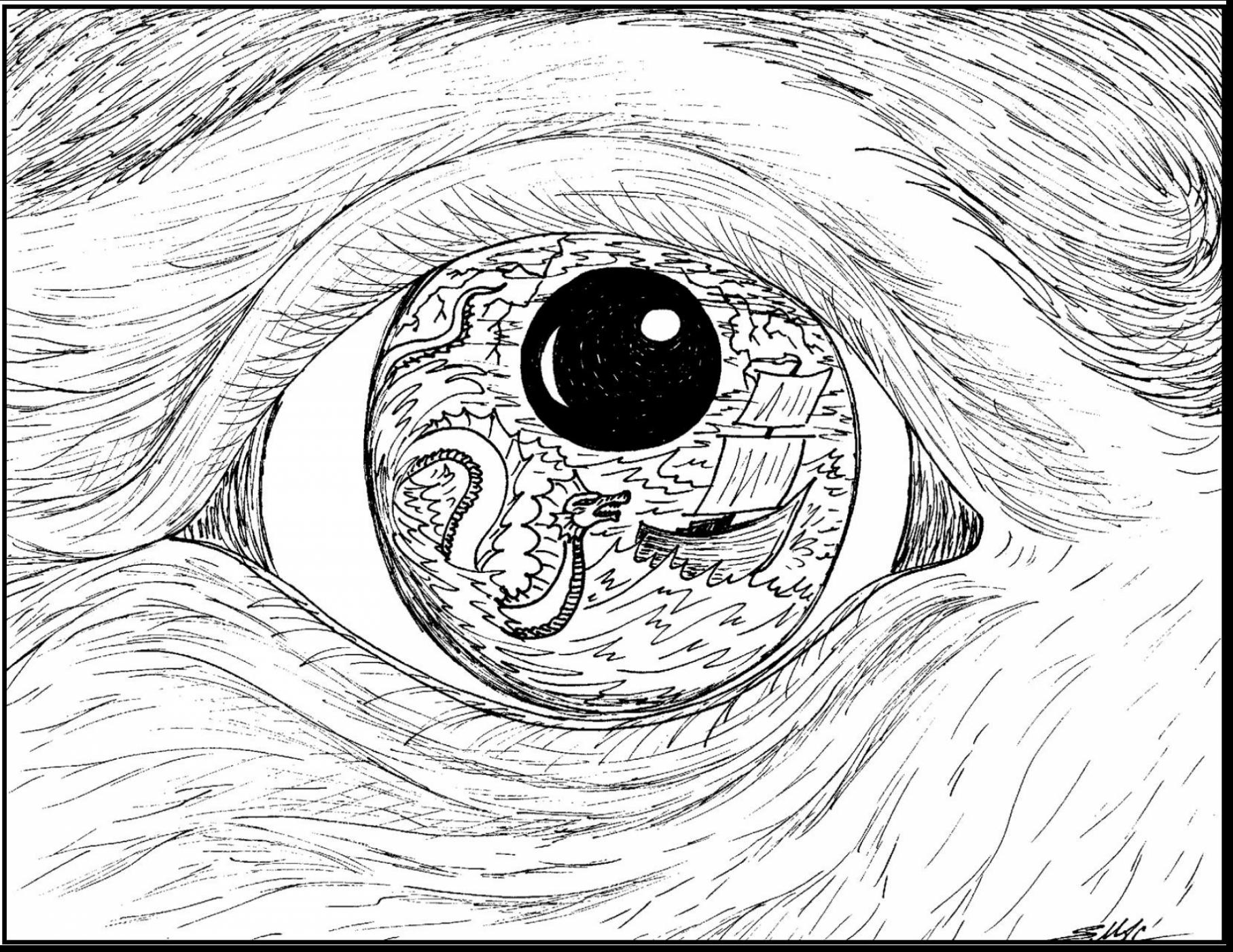 1815x1402 Eye Coloring Page