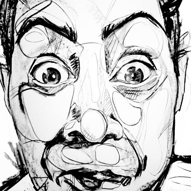 770x770 Saatchi Art Crazy Eyes (Detail) Drawing By Isabella Timothy