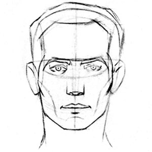 300x300 How To Draw The Head Front View Proko