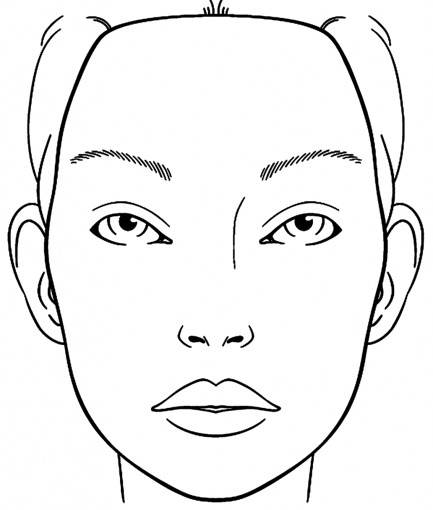 869x1024 Make Up Face Drawing Best Makeup Drawing Ideas