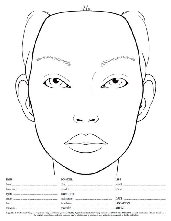 564x730 Makeup Templates Face Blank Makeup Face Chart Photo Macfacechart