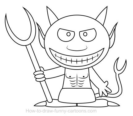 430x377 Drawing A Devil Cartoon