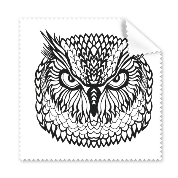 600x600 Big Eyes Owl Bird Animal Portrait Sketch Glasses Cloth Cleaning