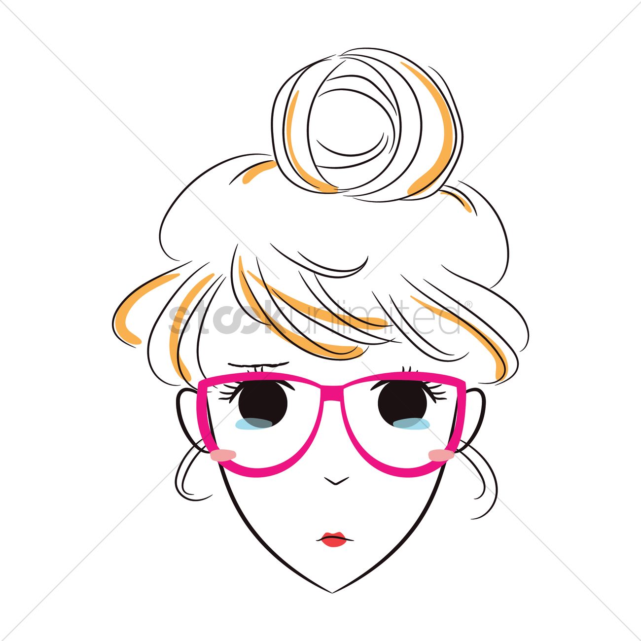 1300x1300 Girl With Tears In Her Eyes Vector Image