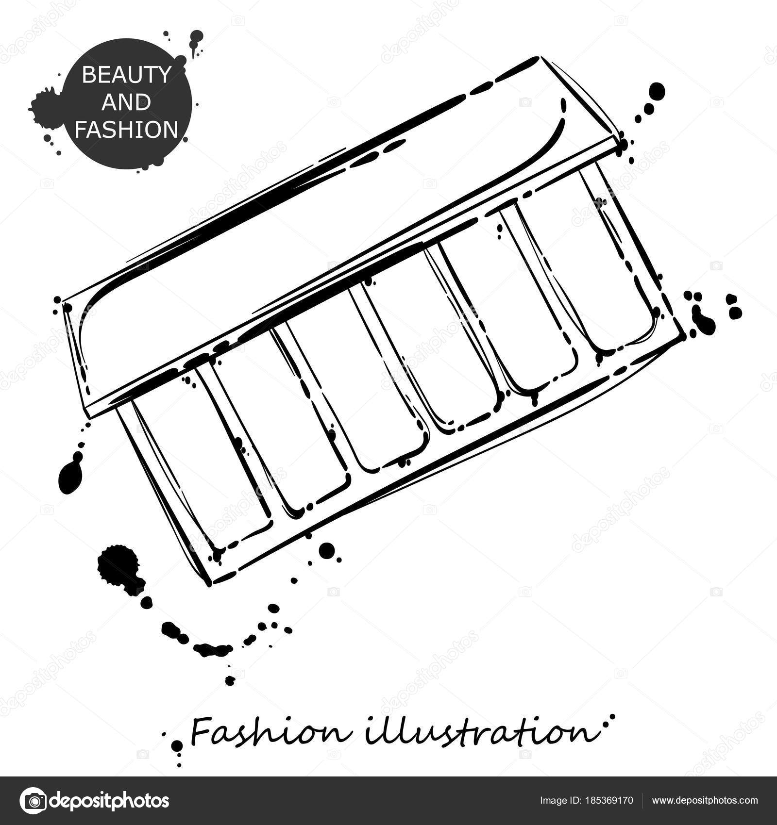 1600x1700 Vector Abstract Illustration With Eyeshadow. Stock Vector