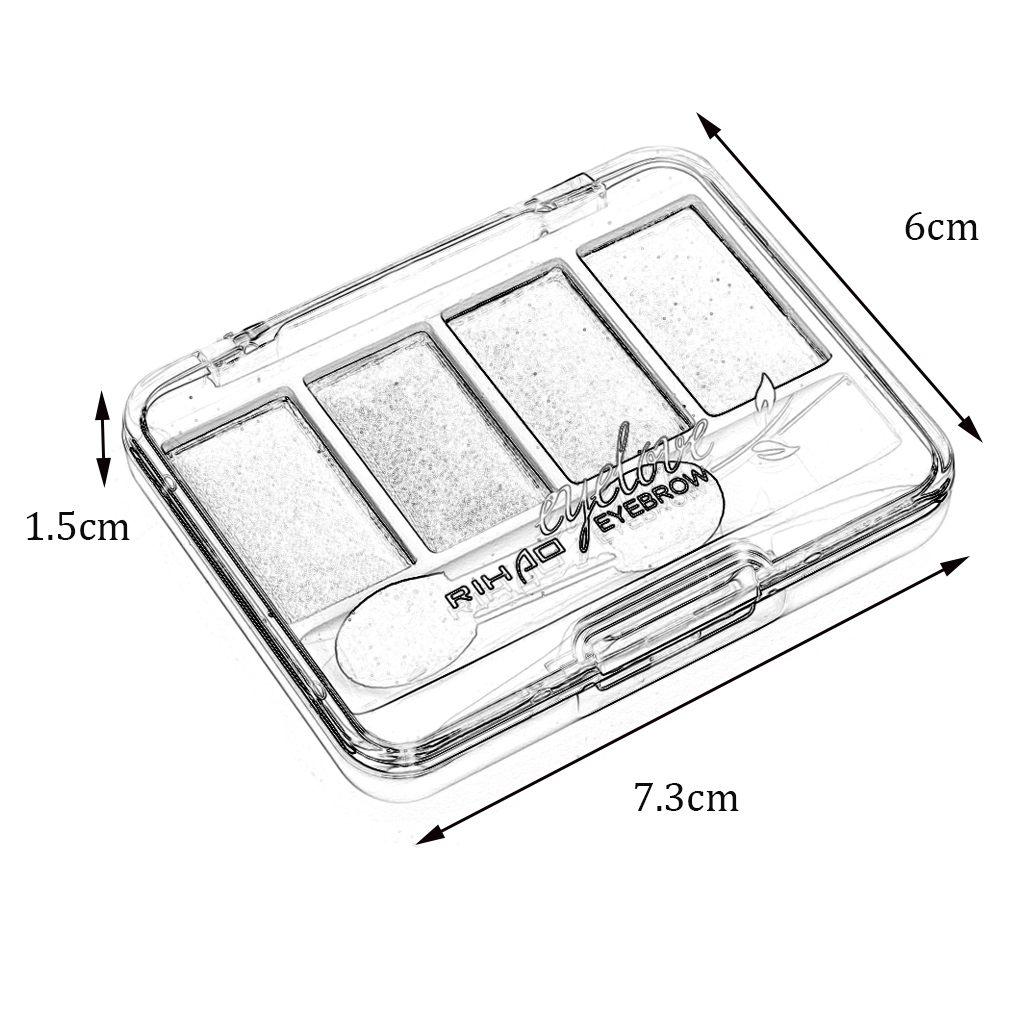 1010x1010 Women Rihao Makeup Eyeshadow Palette Eyebrow Eye Shadow Powder