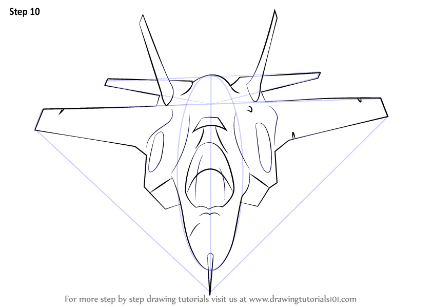 844x598 Learn How To Draw Lockheed Martin F 35 Lightning Ii (Fighter Jets